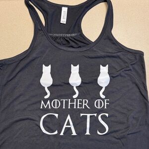 Bella Canvas Grey and White Mother of Cats Tank Top